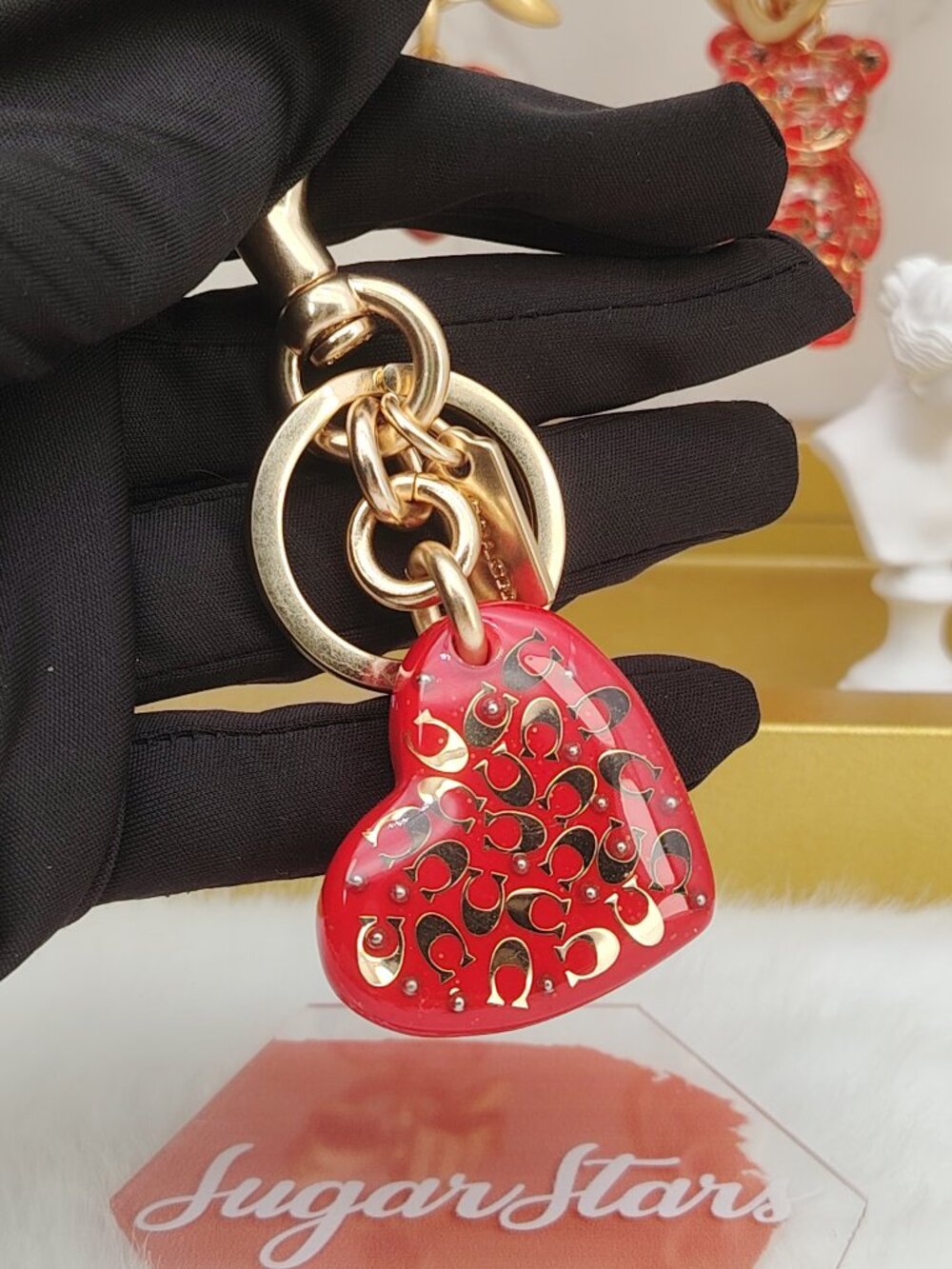 Coach heart bag charm purse charm